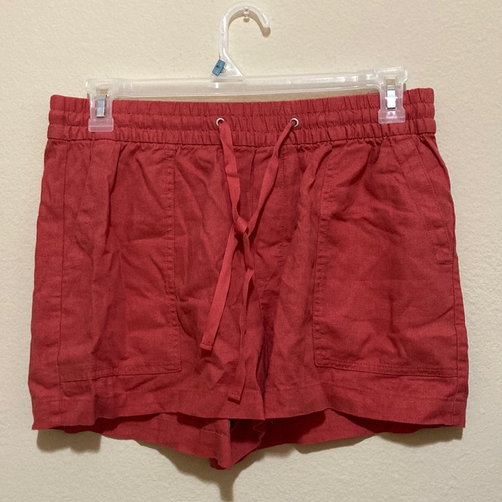 NWOT Gap linen orange stretch shorts size M
